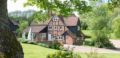 A large home in the country